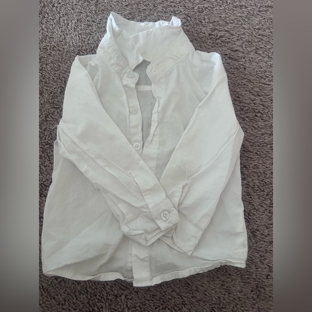Preloved Toddler White Button-Up Shirt